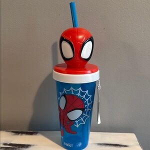 NWT Zak! Spider-Man Tumbler with Straw